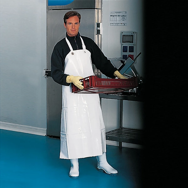 tablier travail alimentaire nitrile pvc blanc taille unique deltaplus 341320